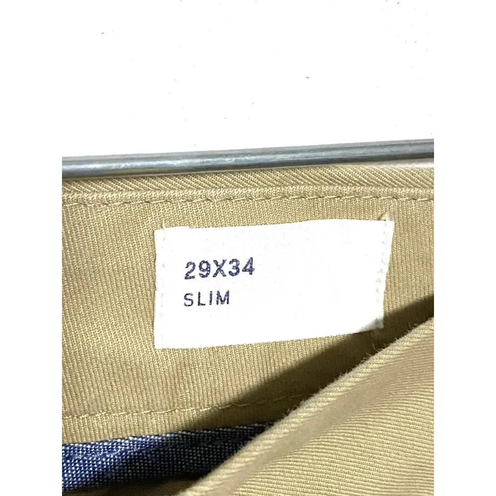 Gap For Good Slim Stretch Iconic Khaki Chino Mens 29x34 Preppy Casual Classic - Picture 6 of 9
